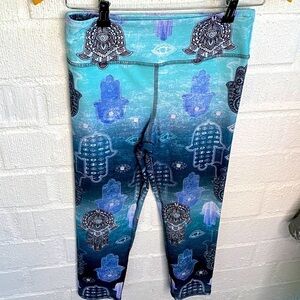 Evolution and Creation Hamsa High Rise Short Activwear Leggings sz M